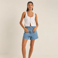 RHYTHM ESCAPE DENIM SHORT - WASHED BLUE
