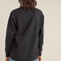 RHYTHM FLAGSHIP BOYFRIEND FLEECE CREW - BLACK
