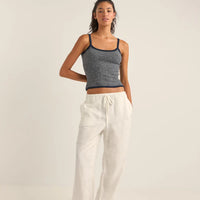 RHYTHM FRANKIE ELASTIC PANT - WHITE