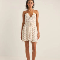 RHYTHM HARPER HALTER MINI DRESS RED FLORAL