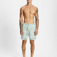 RHYTHM IN BLOOM BEACH SHORT - SEA BLUE