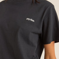 RHYTHM LOGO BOYFRIEND T-SHIRT - BLACK