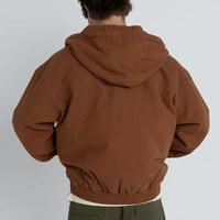 RHYTHM MENS HOODED WORK JACKET - VINTAGE BROWN