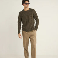 RHYTHM MOHAIR FISHERMANS KNIT - FATIGUE