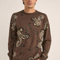 RHYTHM MOHAIR PAISLEY KNIT - TABACCO