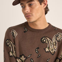RHYTHM MOHAIR PAISLEY KNIT - TABACCO