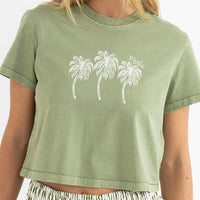 RHYTHM PALMS CROP CREW TEE - PALM