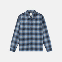 RHYTHM PLAID LS FLANNEL SHIRT - BLUE