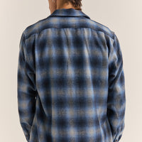 RHYTHM PLAID LS FLANNEL SHIRT - BLUE