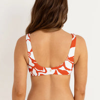 RHYTHM POPPY FLORAL TWIST FRONT TOP - RED