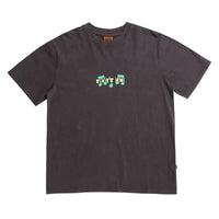 RHYTHM RADIO SOUNDS VINTAGE SHORT SLEEVE T-SHIRT - VINTAGE BLACK/BROWN