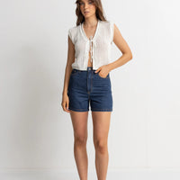 RHYTHM SEASHELL KNIT VEST - CREAM
