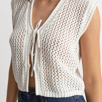 RHYTHM SEASHELL KNIT VEST - CREAM
