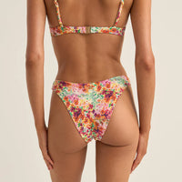 RHYTHM SIERRA FLORAL HI CUT PANT- ORANGE