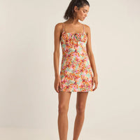 RHYTHM SIERRA FLORAL MINI DRESS - ORANGE