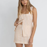 RHYTHM TIDE STRIPE MINI SKIRT