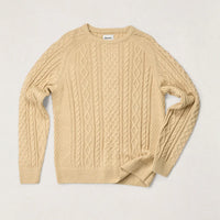 RHYTHM MENS MOHAIR FISHERMANS KNIT - SAND