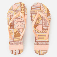 RIP CURL BLOCK PARTY BLOOM THONGS - BRIGHT