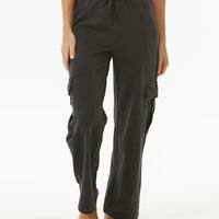 RIP CURL BLOCK PARTY TRACK CARGO PANT - WASHED BLACK