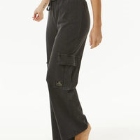 RIP CURL BLOCK PARTY TRACK CARGO PANT - WASHED BLACK