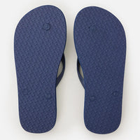 RIP CURL BRAND LOGO BLOOM OPEN TOE THONG - NAVY