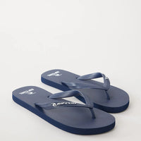 RIP CURL BRAND LOGO BLOOM OPEN TOE THONG - NAVY