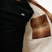 RIP CURL CLASSIC SURF CHECK JACKET - DUSTED CHOCOLATE