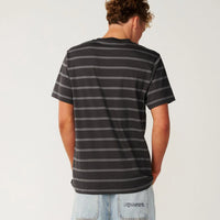RIP CURL CLASSIC SURF STRIPE TEE - WASHED BLACK