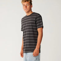 RIP CURL CLASSIC SURF STRIPE TEE - WASHED BLACK