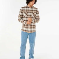 RIP CURL COUNT FLANNEL SHIRT - COFFEE