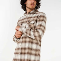 RIP CURL COUNT FLANNEL SHIRT - COFFEE