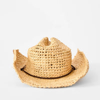 RIP CURL CRUSHABLE STRAW COWGIRL HAT - NATURAL