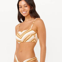 RIP CURL CATALINA STRIPE BANDEAU SWIM TOP