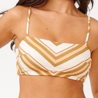 RIP CURL CATALINA STRIPE BANDEAU SWIM TOP