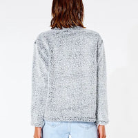 RIP CURL DARK N STORMY 1/4 ZIP CREW - LIGHT GREY