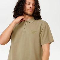 RIP CURL FADE OUT EMBROID POLO SHIRT - WASHED MOSS