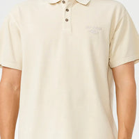 RIP CURL FADE OUT EMBROID POLO SHIRT - VINTAGE WHITE