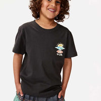 RIP CURL ICONS OF SHRED TEE-BOY - WASHED BLACK