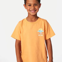RIP CURL ICONS OF SHRED TEE-BOY - MANDARIN ZEST