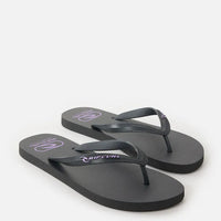 RIP CURL ICONS OF SURF BLOOM OPEN TOE - BLACK/PURPLE