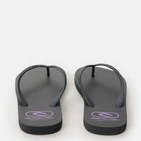 RIP CURL ICONS OF SURF BLOOM OPEN TOE - BLACK/PURPLE