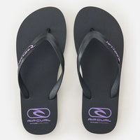 RIP CURL ICONS OF SURF BLOOM OPEN TOE - BLACK/PURPLE