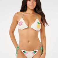 RIP CURL LUAU CROCHET SLIDING TRI - OFF WHITE