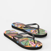RIP CURL MIXED BLOOM OPEN TOE - BLACK/GREEEN