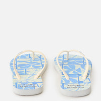 RIP CURL MIXED BLOOM OPEN TOE - BLUE/WHITE
