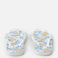RIP CURL MIXED BLOOM OPEN TOE - WHITE/YELLOW