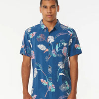 RIP CURL MOD TROPICS S/S SHIRT - WASHED NAVY