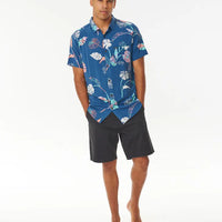 RIP CURL MOD TROPICS S/S SHIRT - WASHED NAVY