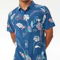 RIP CURL MOD TROPICS S/S SHIRT - WASHED NAVY