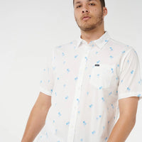 RIP CURL PARADISE PALMS SHORT SLEEVE SHIRT - BONE
